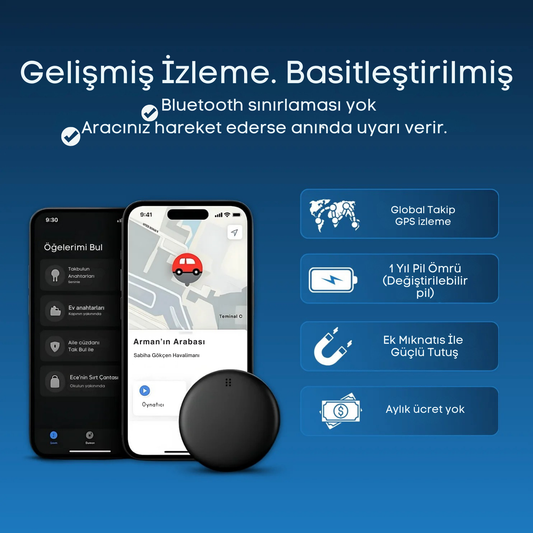 TakBul™Akıllı GPS Takip Cihazı (iOS & Android Uyumlu)