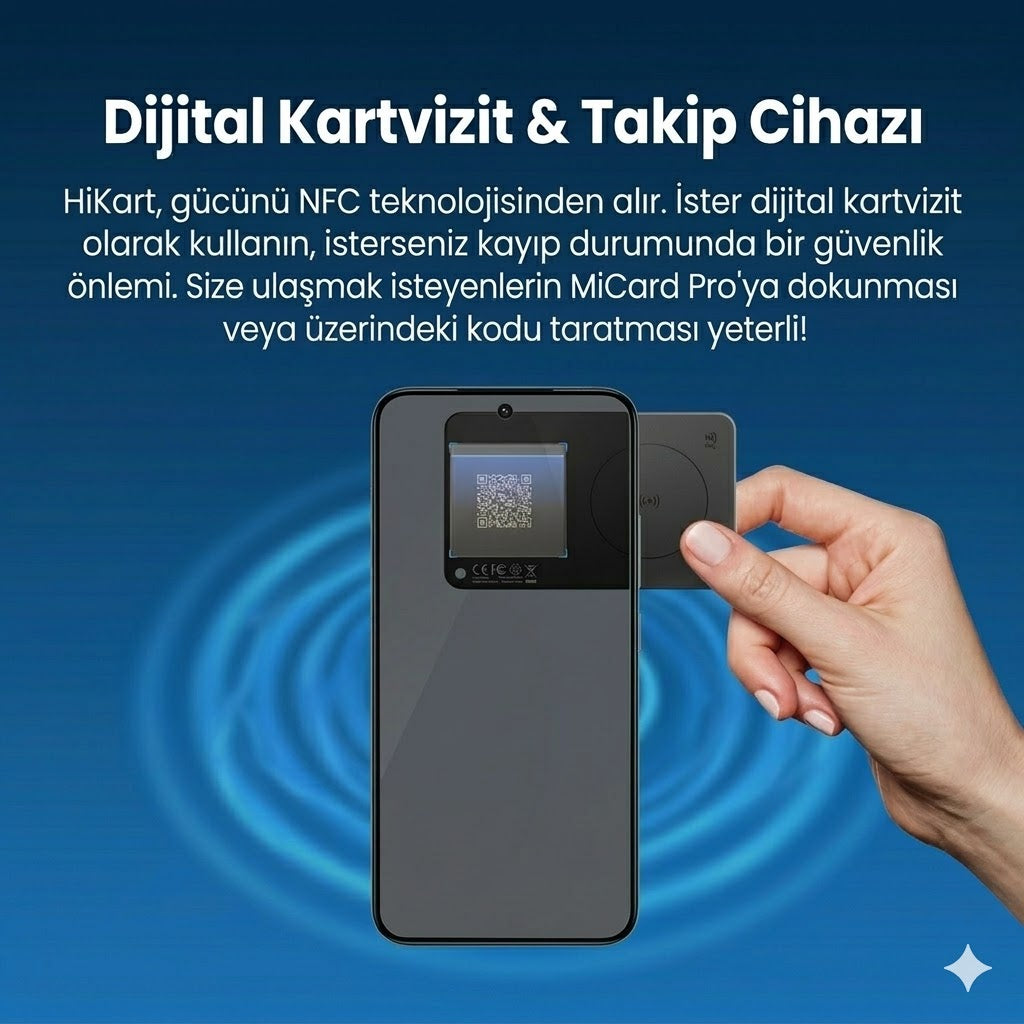 Takbull Hi Kart İOS&ANDROİD Uyumlu Takip Cihazı & Dijital Kartvizit Siyah