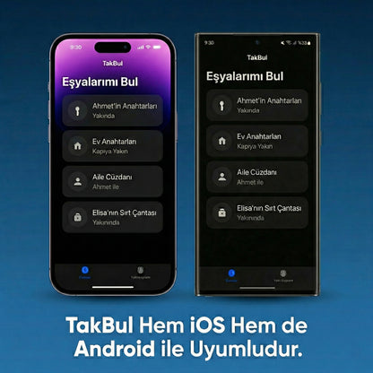 TakBul™Akıllı GPS Takip Cihazı (iOS & Android Uyumlu)