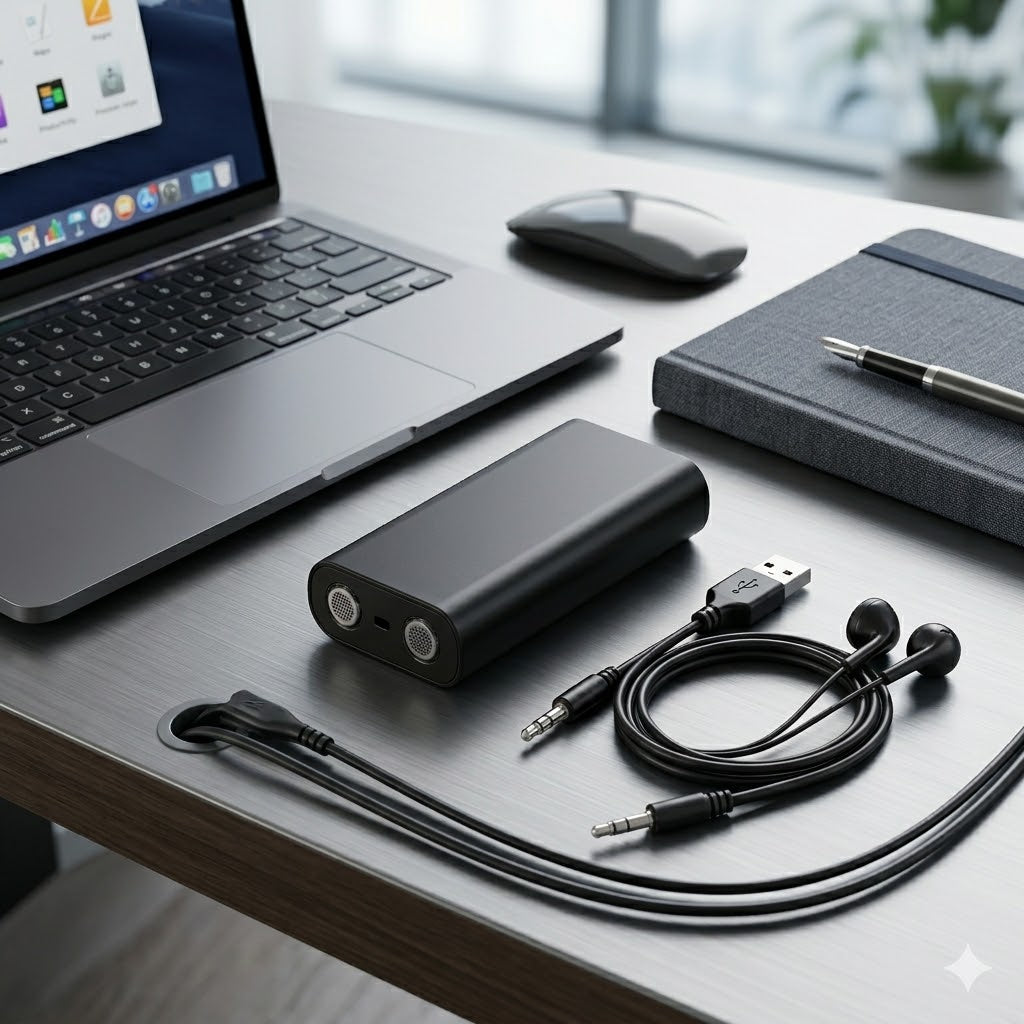 TakBul Mini Dijital Ses Kayıt Cihazı  32GB – 48 Saat Kesintisiz Kayıt, Taşınabilir