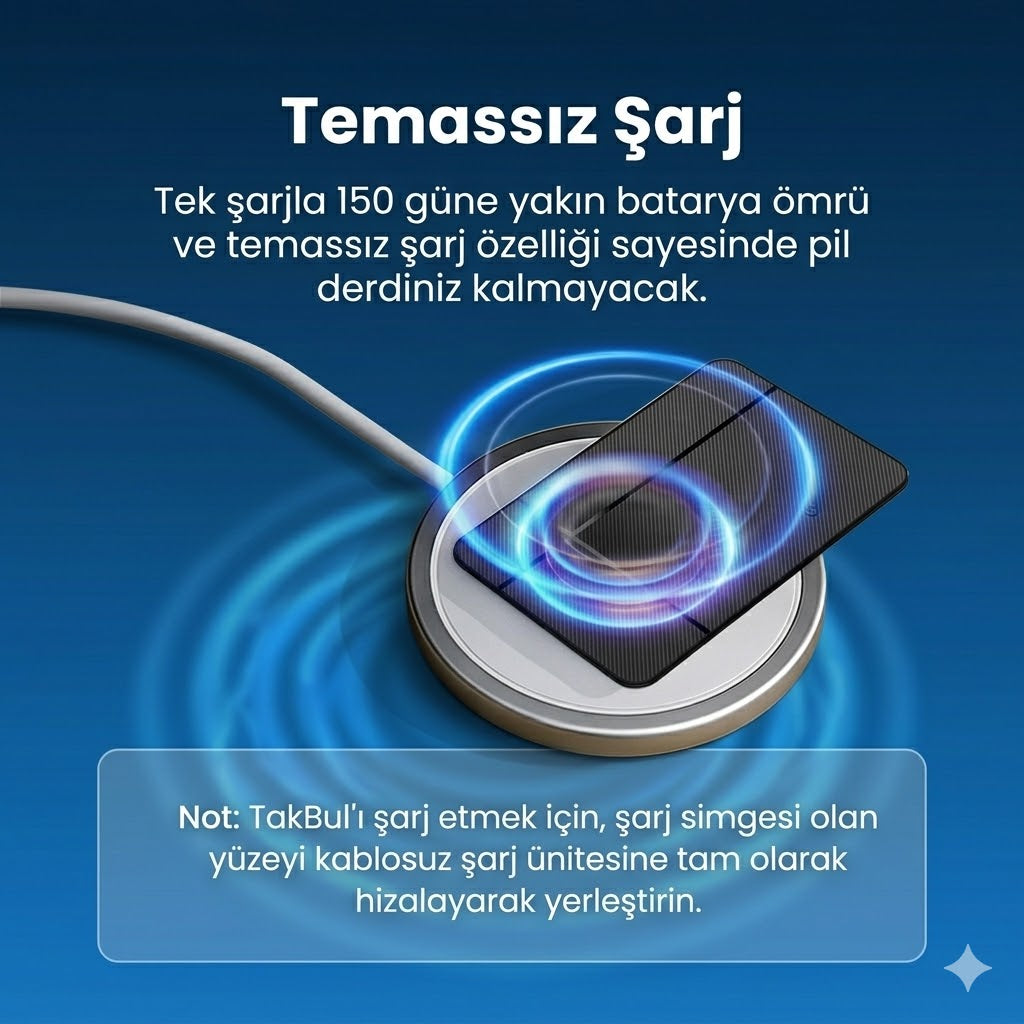Takbull Hi Kart İOS&ANDROİD Uyumlu Takip Cihazı & Dijital Kartvizit Siyah